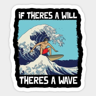 Surfer Surfing Board Sport Wave Water Surfer Girl Sticker